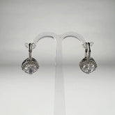 Cercei drop zirconia cu prindere leverback din argint 925 - vedere 1