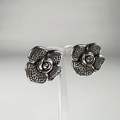 Cercei cu surub din argint 925 cu prindere fluture 22mm - vedere 1