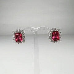 Cercei cu zirconia si prindere fluture din argint 925 - vedere 1