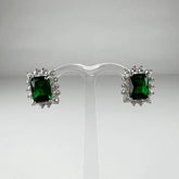 Cercei zirconia cu surub si fluture din argint 925 - vedere 1