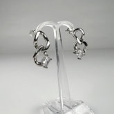 Cercei drop zirconia cu prindere fluture din argint 925 - vedere 1