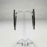 Cercei hoop zirconia leverback argint 925, 35mm - vedere 1