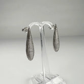 Cercei drop din argint 925 cu prindere fluture - 30mm - vedere 1