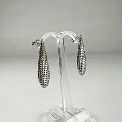 Cercei drop din argint 925 cu prindere fluture - 30mm - vedere 1