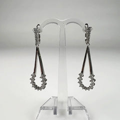 Cercei lungi zirconia leverback din argint 925 41mm - vedere 2