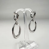 Cercei lungi zirconia cu prindere leverback din argint 925 - vedere 1