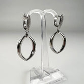 Cercei lungi zirconia leverback din argint 925 - 40mm - vedere 1