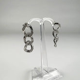 Cercei lungi zirconia cu prindere fluture din argint 925 - vedere 1