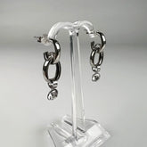 Cercei lungi zirconia cu prindere fluture din argint 925 - vedere 1