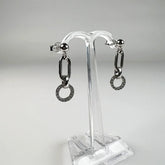 Cercei lungi zirconia cu prindere fluture din argint 925 - vedere 1