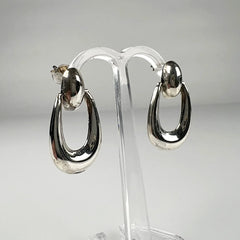Cercei lungi din argint 925 cu prindere fluture - 26mm - vedere 1