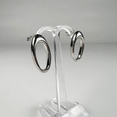 Cercei drop din argint 925 cu prindere fluture, 22 mm - vedere 1