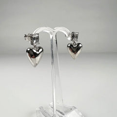 Cercei drop zirconia cu prindere fluture din argint 925 - vedere 1