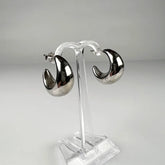 Cercei drop din argint 925 cu prindere fluture - 21mm - vedere 1