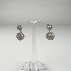 Cercei drop zirconia cu prindere fluture din argint 925 - vedere 2