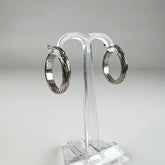 Cercei creole din argint 925, 27 mm, model clasic elegant - vedere 1
