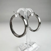 Cercei creole din argint 925, 31 mm, prindere continua - vedere 1