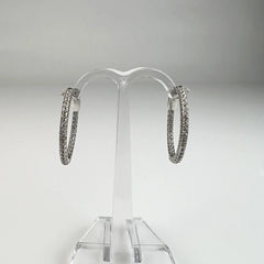 Cercei creole zirconia argint 925 22mm eleganti - vedere 2