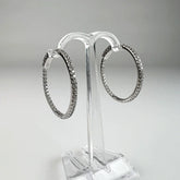 Cercei creole argint 925 cu zirconia, 18 mm - vedere 1