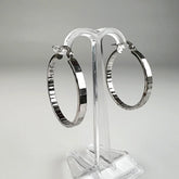 Cercei creole continui din argint 925, 24 mm - elegant si durabil - vedere 1