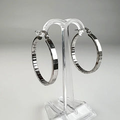 Cercei creole continui din argint 925, 24 mm - elegant si durabil - vedere 1