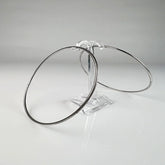 Cercei creole continuous din argint 925, 70 mm - vedere 1