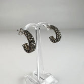 Cercei marcasite cu surub si fluture din argint 925 - vedere 1