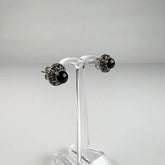 Cercei onix cu surub din argint 925, prindere fluture 10mm - vedere 1