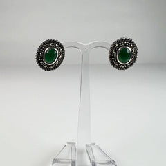 Cercei marcasite cu surub si fluture din argint 925 - vedere 2