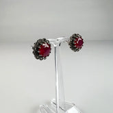 Cercei marcasite cu surub si fluture din argint 925 - vedere 1