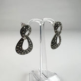 Cercei lungi marcasite cu fluture din argint 925 - vedere 1