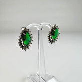 Cercei marcasite cu surub si fluture din argint 925 - vedere 1