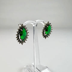 Cercei marcasite cu surub si fluture din argint 925 - vedere 1