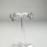 Cercei cu surub zirconia din argint 925 prindere fluture - vedere 1