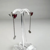 Cercei lungi zirconia cu prindere fluture din argint 925 - vedere 1