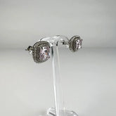 Cercei surub zirconia cu prindere fluture din argint 925 - vedere 1