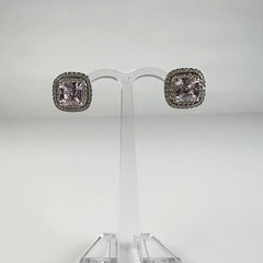 Cercei surub zirconia cu prindere fluture din argint 925 - vedere 2