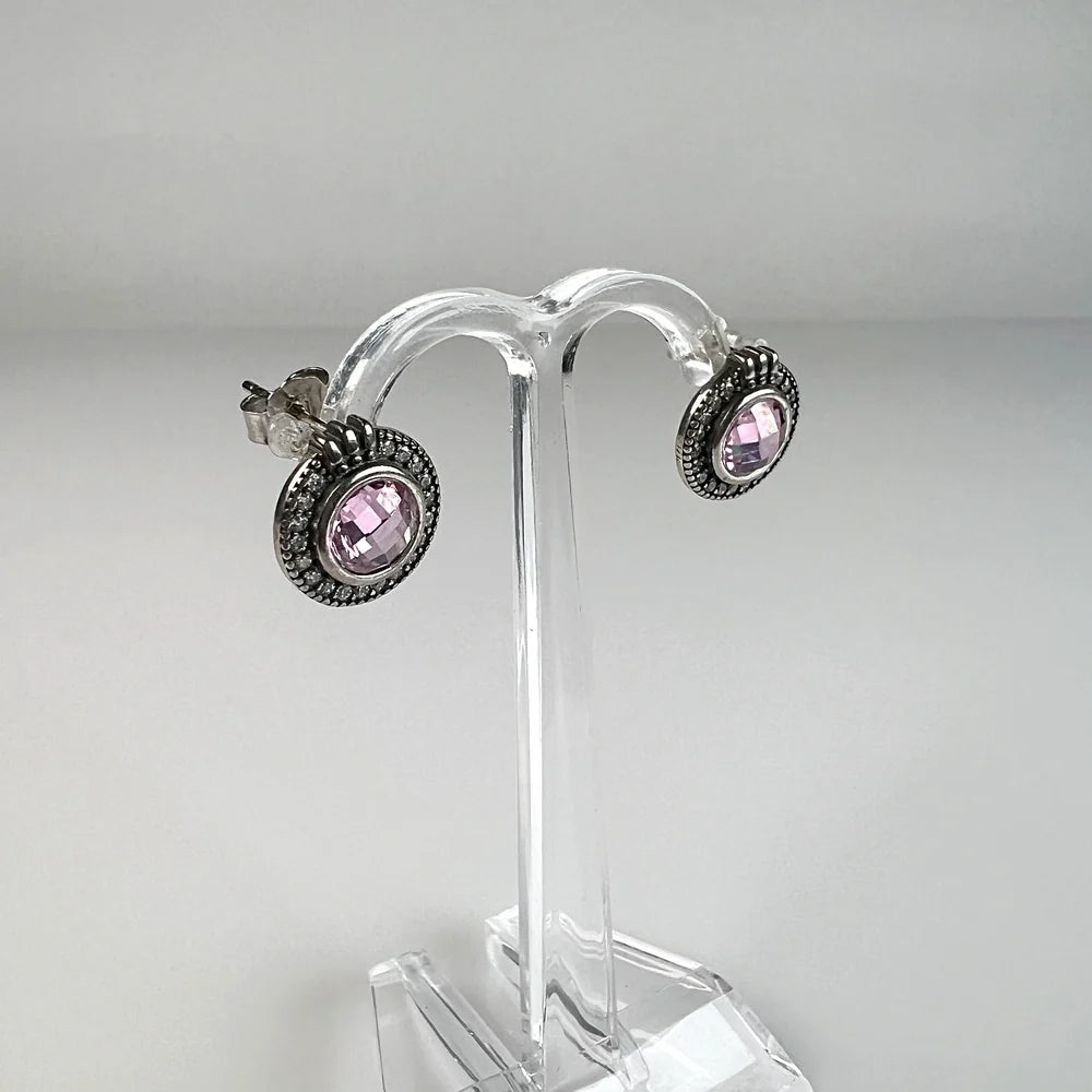 Cercei zirconia cu surub si fluture din argint 925 - vedere 1