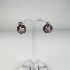 Cercei zirconia cu surub si fluture din argint 925 - vedere 2