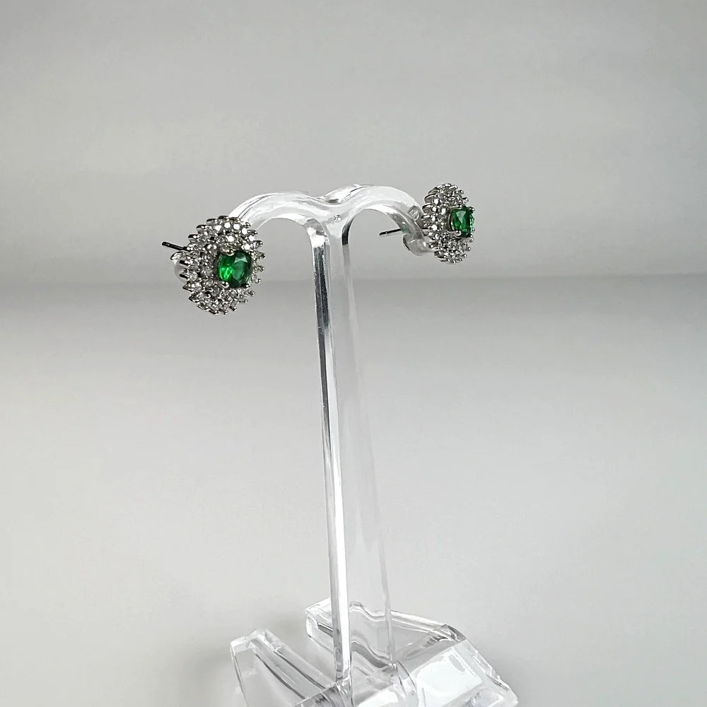 Cercei zirconia cu surub si fluture din argint 925 - vedere 1