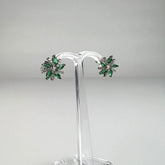 Cercei zirconia cu surub si prindere fluture din argint 925 - vedere 1