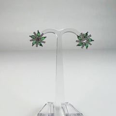 Cercei zirconia cu surub si prindere fluture din argint 925 - vedere 2