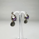 Cercei drop zirconia cu prindere leverback din argint 925 - vedere 1