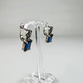 Cercei drop zirconia cu prindere leverback din argint 925 - vedere 1