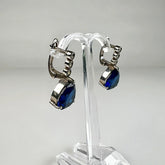Cercei drop zirconia cu prindere leverback din argint 925 - vedere 1