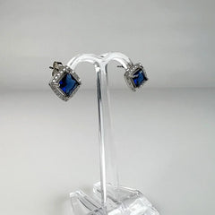 Cercei zirconia cu prindere fluture din argint 925 - vedere 1