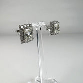 Cercei zirconia cu surub si fluture din argint 925 - vedere 1