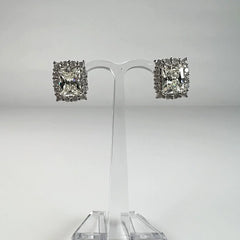 Cercei zirconia cu surub si fluture din argint 925 - vedere 2