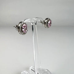 Cercei zirconia cu surub si fluture din argint 925 - vedere 1