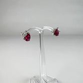 Cercei zirconia cu surub si fluture din argint 925 - vedere 1